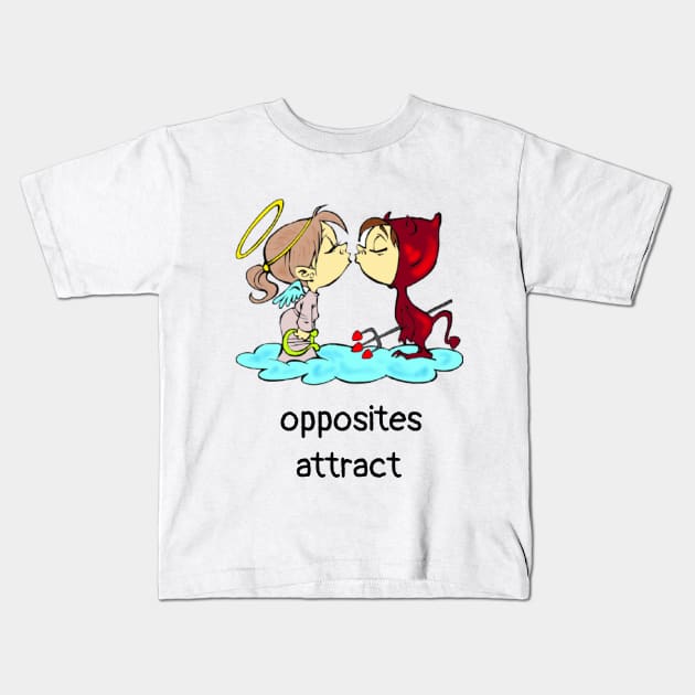 opposites attract Kids T-Shirt by VeryOK